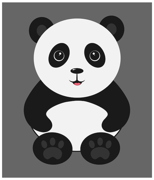 Netter handgezeichneter panda