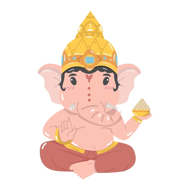 Netter hinduistischer Gott Ganesha-Charakter