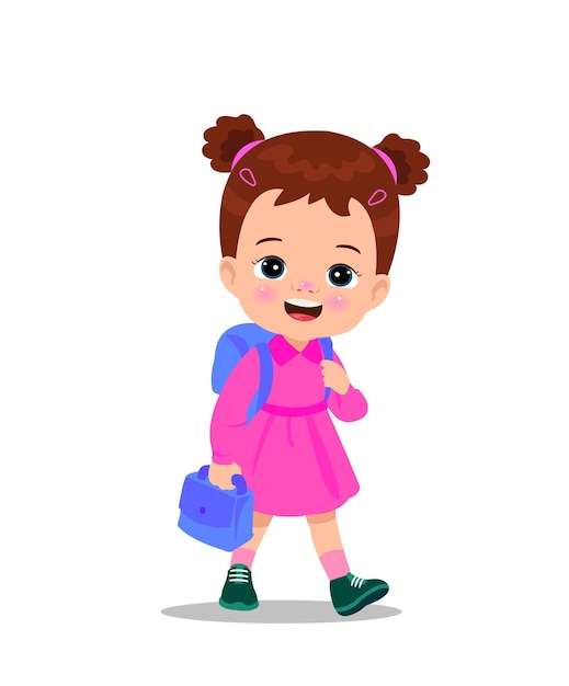 Netter Junge, der zur Schule geht