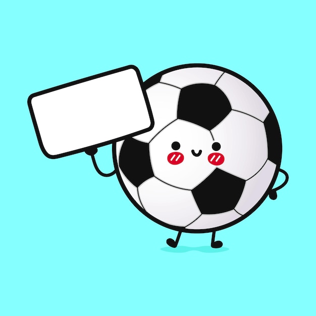 Netter lustiger Fußball mit Poster