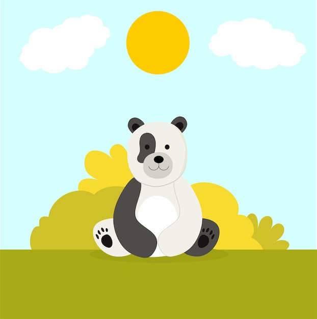 Netter panda im wald