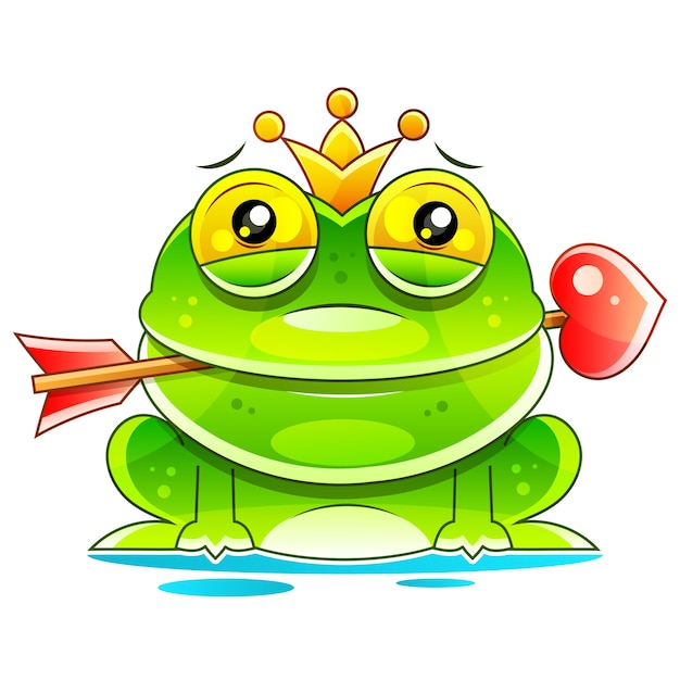 Vektor netter prinzessin frosch