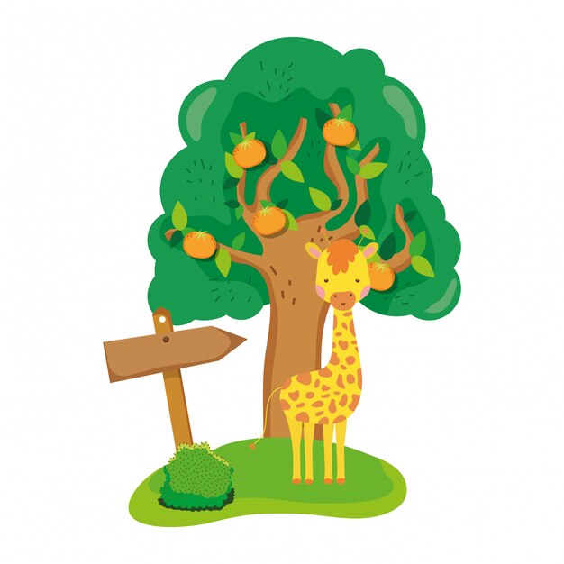 Netter und kleiner Giraffencharakter