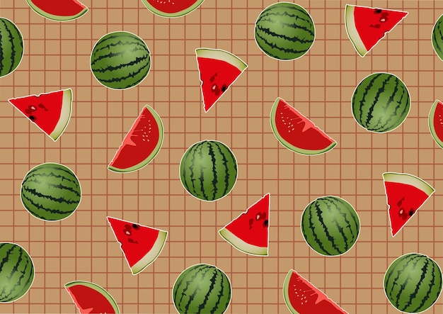 Vektor netter wassermelonenhintergrund