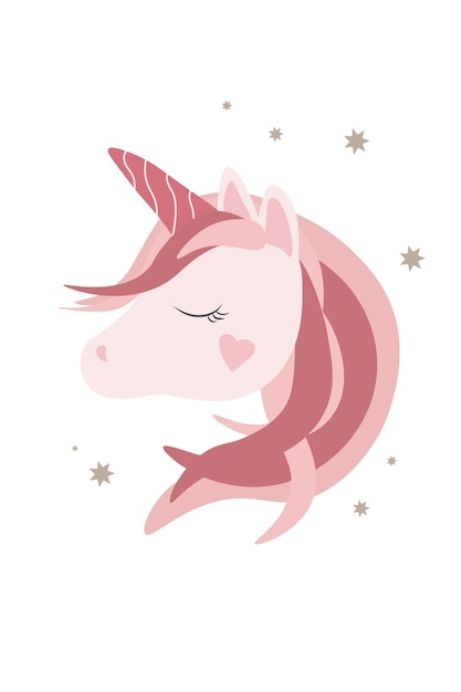 Nettes einhorn. cartoon-einhorn. geburtstagsparty-banner mit einhorn