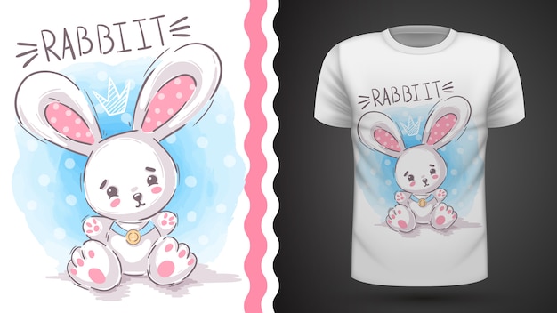 Nettes kaninchen für t-shirt und illustration