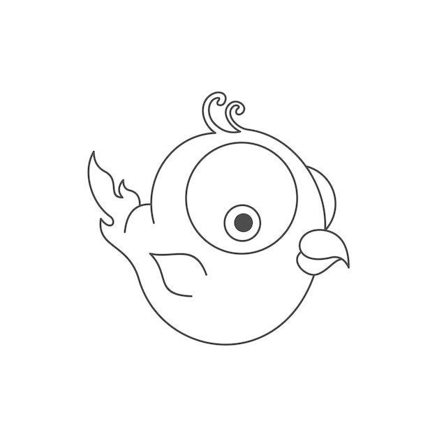 Nettes kleines vogel-ikonen-illustrations-design