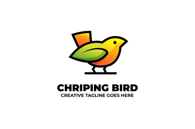 Nettes kleines vogel-tier-logo