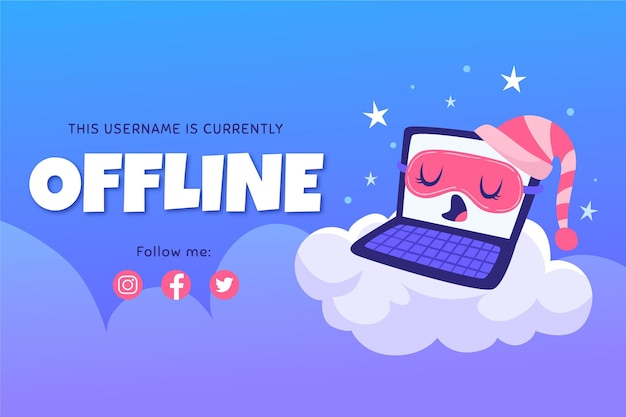 Nettes offline zuckendes banner