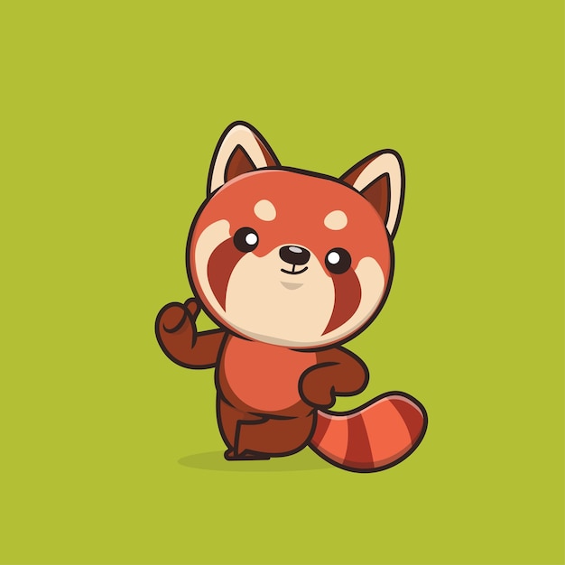 Nettes tier red panda illustration