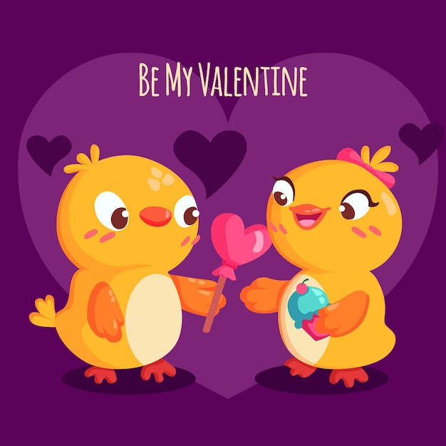 Nettes Valentinstagstierpaar