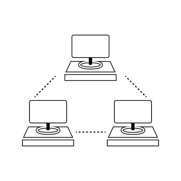 Vektor netzwerk-symbol für computer