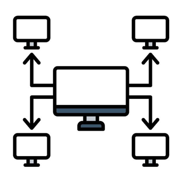 Netzwerk-Vektor-Illustrationsstil