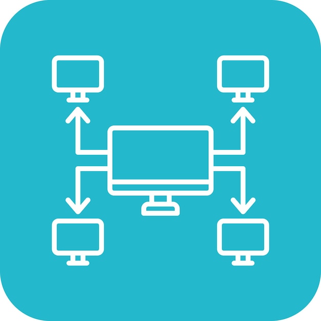 Netzwerk-Vektor-Symbol kann für das Business Startup-Icon-Set verwendet werden