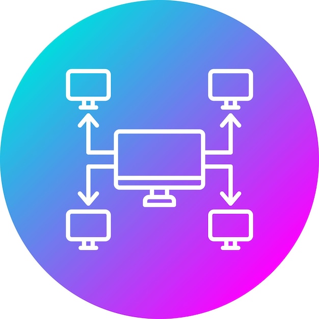 Netzwerk-vektor-symbol kann für das business startup-icon-set verwendet werden