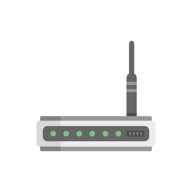 Vektor netzwerkmodem-symbol, flacher vektor, internet-router, wlan-ausrüstung isoliert