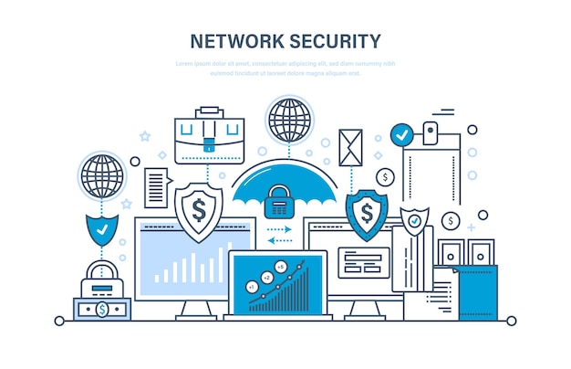 Netzwerksicherheit schutz personenbezogener daten zahlungssicherheitsdatenbank sicheres thin-line-design