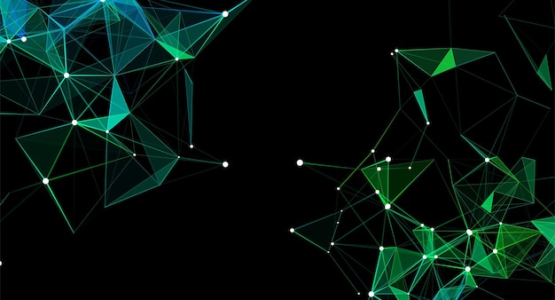 Netzwerkverbindungsstruktur Digitaler Hintergrund mit Punkten und Linien Big-Data-Visualisierung Vektorillustration