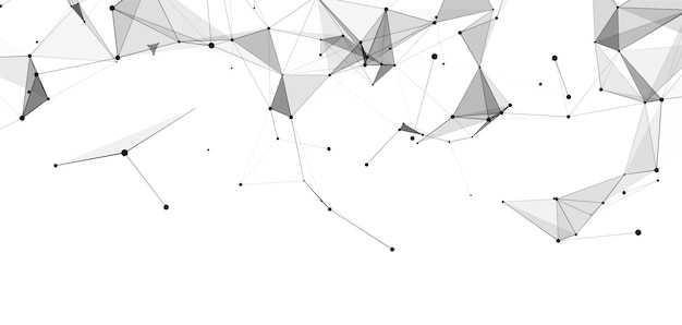 Netzwerkverbindungsstruktur Konzept von Hi-Tech und Zukunft Kommunikations- und Webkonzept Big Data-Visualisierung Vektorillustration