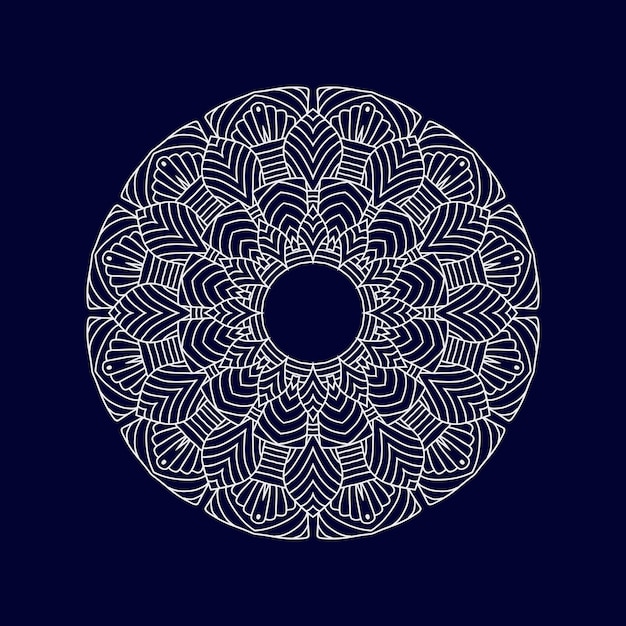Neue Blumen-Mandala-Kunst-Vektorillustration