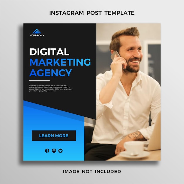 Vektor neue digitale marketingagentur für instagram-postvorlagen