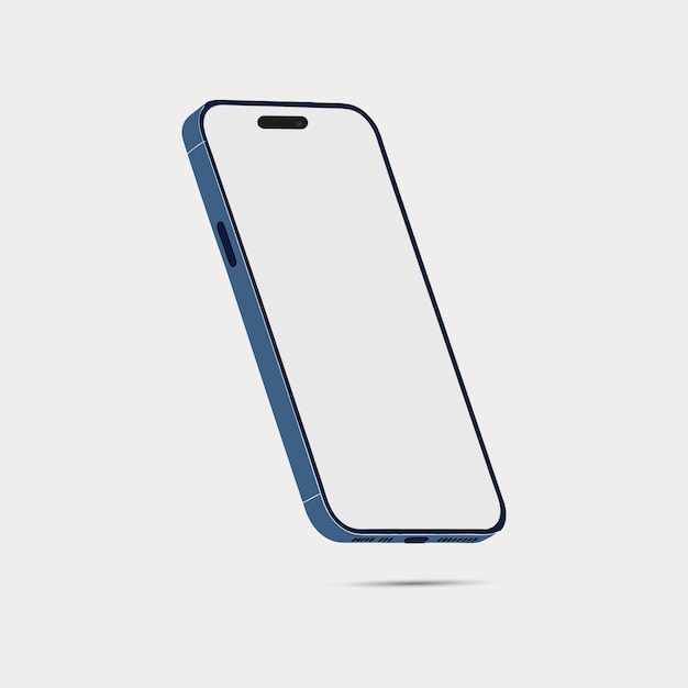Neue moderne realistische Frontansicht schwarzes iPhone-Mockup isoliert auf weißer mobiler Vorlage Vektor