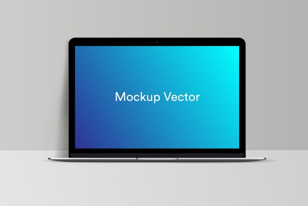 Neue realistische mockup-laptop-vektorillustration