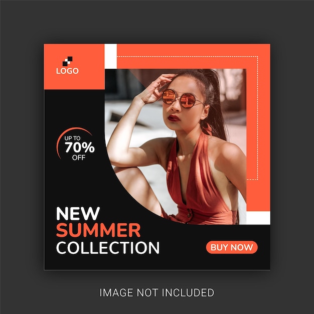 Neue Social-Media-Beitragsvorlage für den Verkauf der Mode-Sommerkollektion