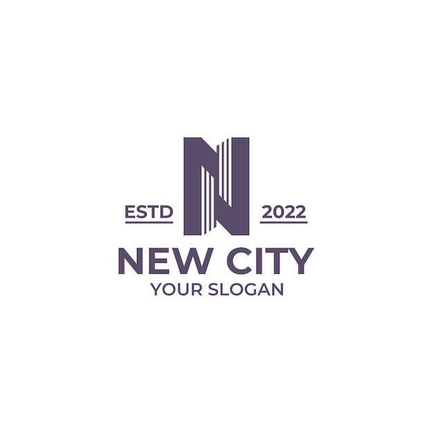 Neue stadt logo design immobilien abstrakte bauvorlage