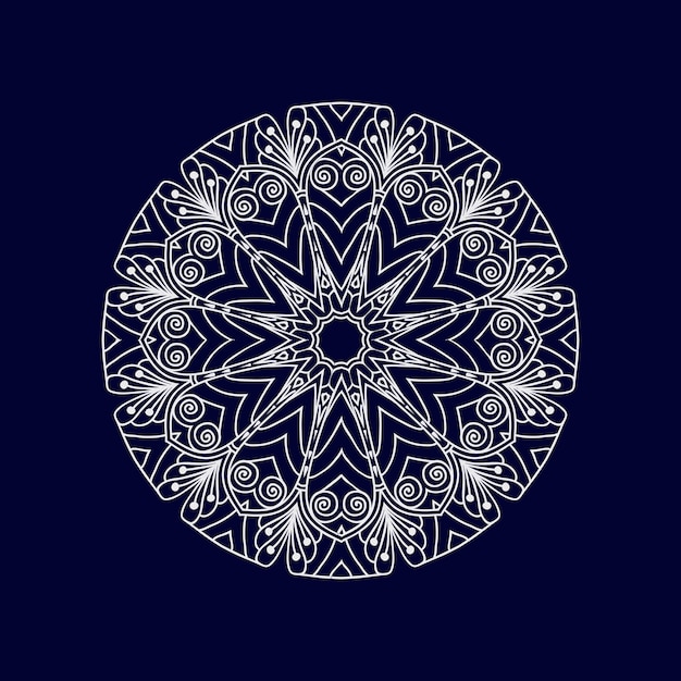 Neue Vektorillustration der Mandala-Kunst