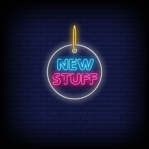 Neuer stuff neon signs style text