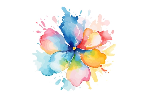 Neues kreatives blumen-aquarell-vektor-spritzblumen-design