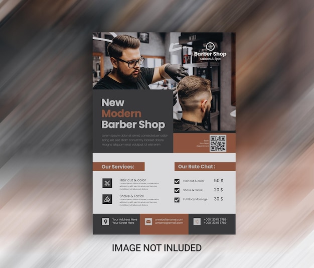 Vektor neues modernes friseursalon-flyer-design