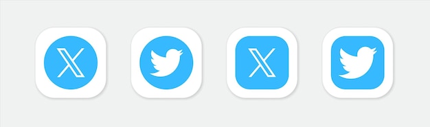 Vektor neues twitter-logo twitter-ikonen neues twitter-logo x 2023