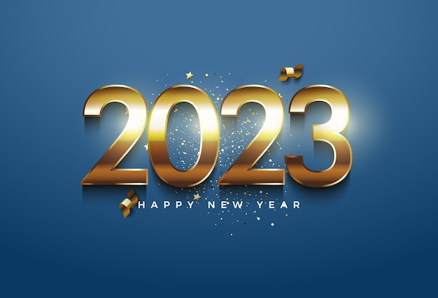 Neujahr 2023 mit ausgefallenen Zahlen.