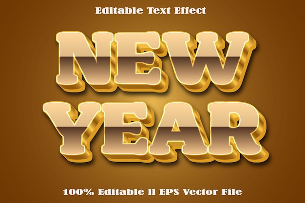 Neujahrs-Editierbare Texteffekt