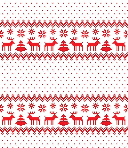 Neujahrs-Weihnachtsmusterpixel