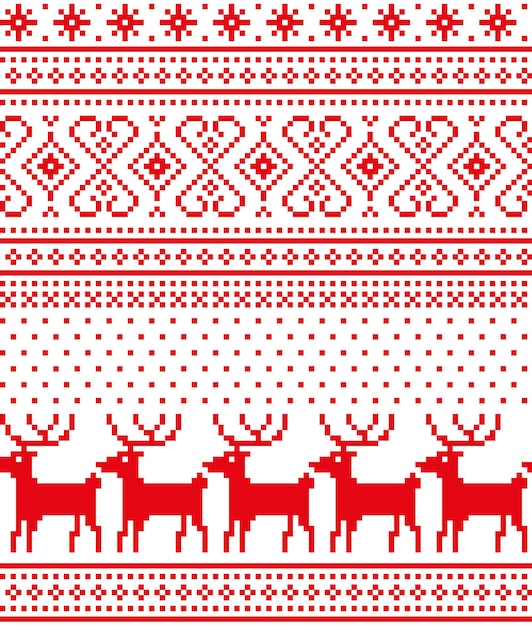 Neujahrs-Weihnachtsmusterpixel