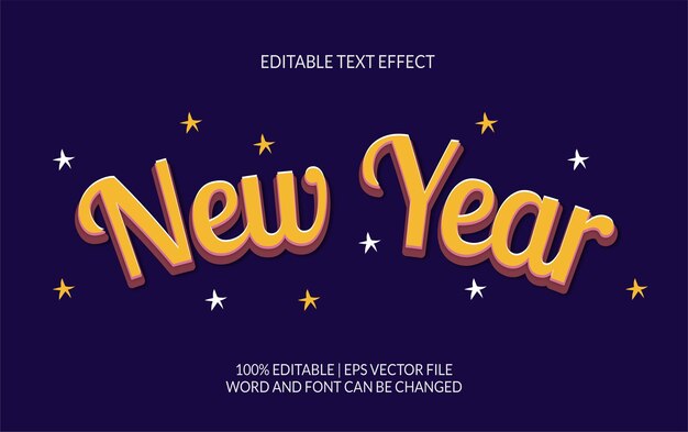 Neujahrsgold und leuchtender Texteffekt