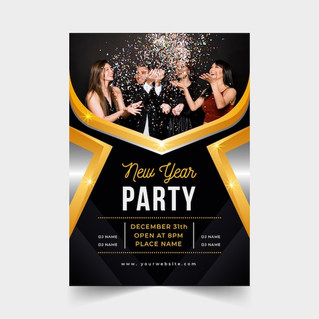 Neujahrspartyplakatschablone