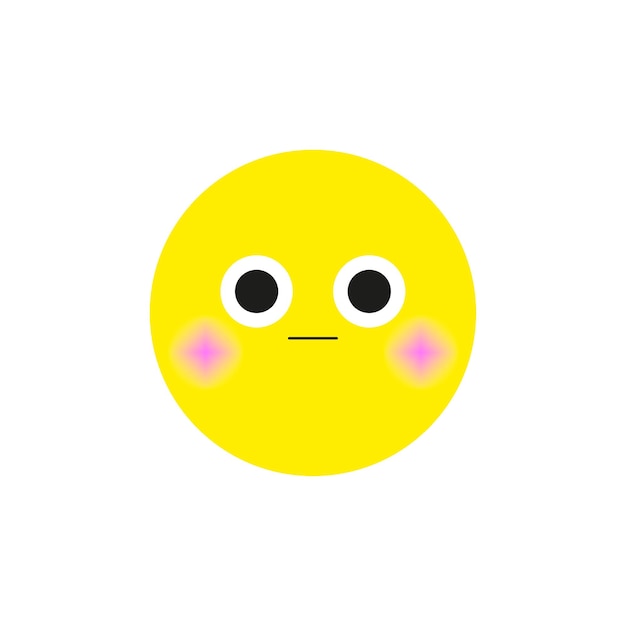 Vektor neutraler smiley. smiley ohne emotionen. gelber smiley. vektor-illustration. folge 10.