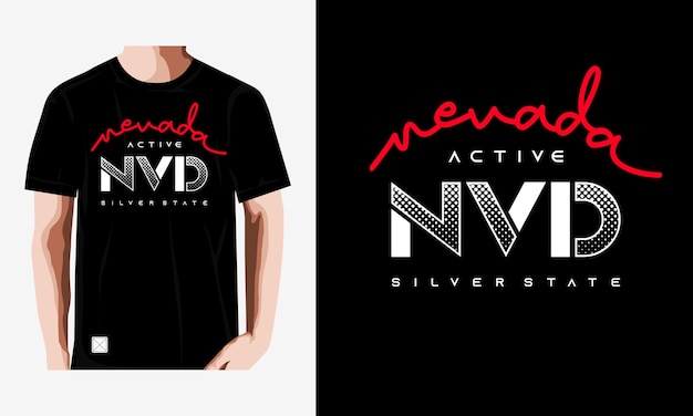 Nevada-illustrationstypografie perfekt für t-shirt