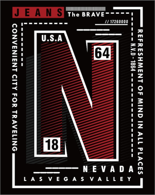 Nevada kunst, vektortypographie illustration design grafik