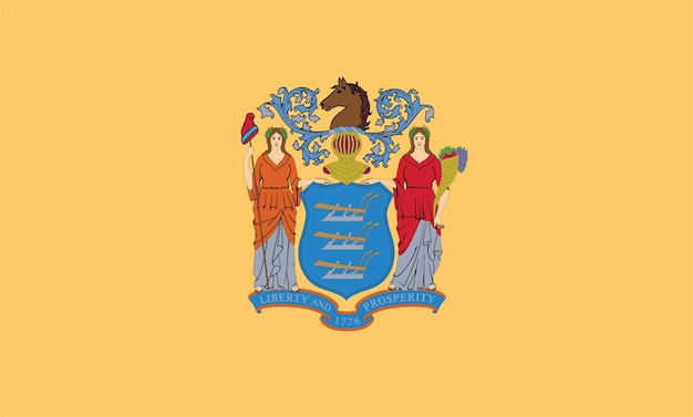 New Jersey Staatsflagge Vektor-Illustration