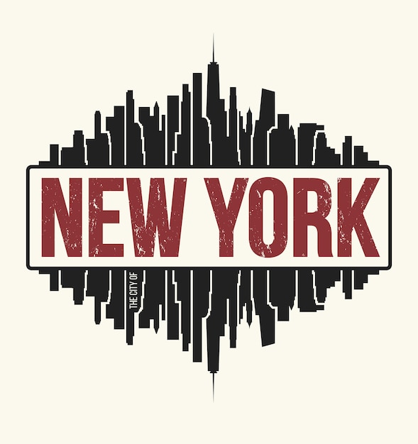 New York City-Grafik, T-Shirt-Design, Tee-Print, Typografie, Emblem. Vektor-Illustration.