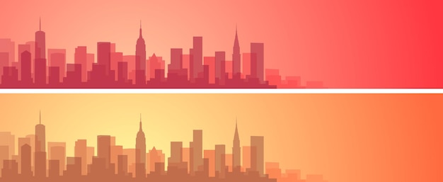 New York City Schöne Skyline-Landschaftsfahne