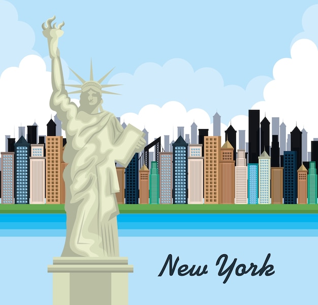 New York City Stadtbild Vektor-Illustration-Design