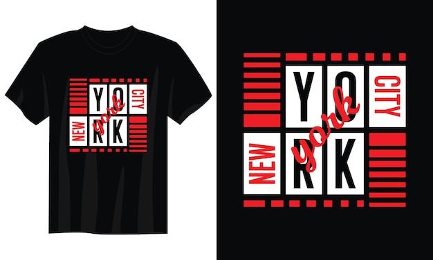 New york city typografie t-shirt design für druckbekleidung