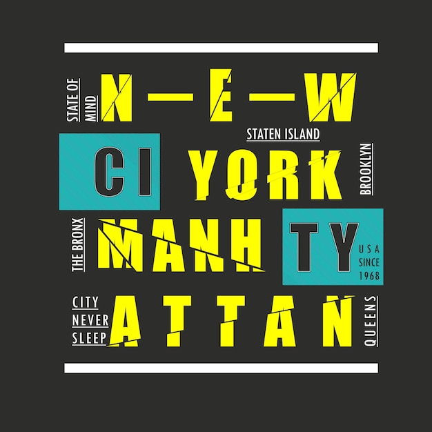 New york city typografie t-shirt-design