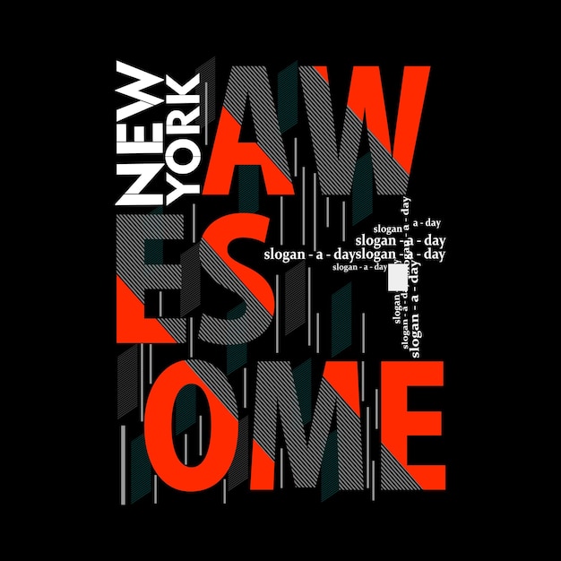 New york slogan t-shirt grafik typografie illustration vektorkunst stil vintage auf bestellung